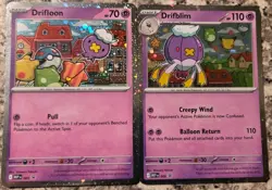 Drifloon + Drifblim Pokemon Mega Evolutions Promo Card Set + FREE POKEMON GIFT - Image 1