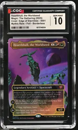 HEARTHHULL, THE WORLDSEED Edge of Eternities Borderless Foil Mythic CGC 10 MTG - Image 1