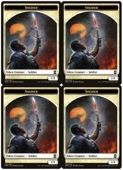 MTG Soldier Token x4 Eternal Masters NM Playset - Image 1