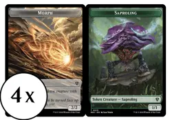 MTG - 4 x Saproling Morph Double-Sided Token - Playset of 4 - Karlov Manor - Image 1