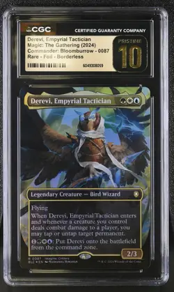 DEREVI, EMPYRIAL TACTICIAN Bloomburrow Borderless Foil Rare CGC Pristine 10 MTG - Image 1