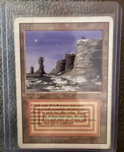 Magic The Gathering Plateau (Revised) Land - Image 1