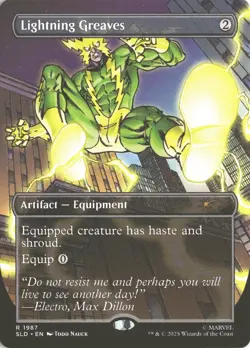 Lightning Greaves 1987 Foil Marvel's Spider-Man: Villainous Plot Secret Lair - Image 1