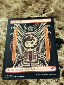 MOUNTAIN Magic the Gathering MTG Phyrexia: All Will Be One Phyrexian Full Art - Image 1