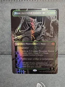 Nissa, Ascended Animist (Oil Slick Raised Foil) - Phyrexia - 362 - MTG - NM - Image 1