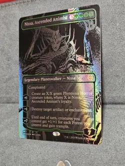 Nissa, Ascended Animist (Oil Slick Raised Foil) - Phyrexia - 362 - MTG - NM - Image 3