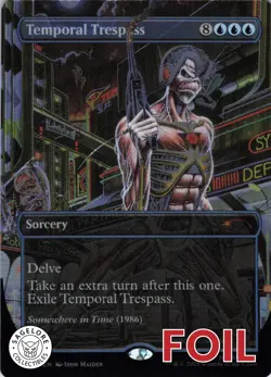 MTG Temporal Trespass (Rainbow) (2190) | NM Foil | Secret Lair Iron Maiden {SLD} - Image 1