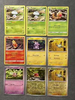 Pokemon Cards Yuka Morii Lot Reverse Holo Applin Magnemite 151, Clefairy Torches - Image 1