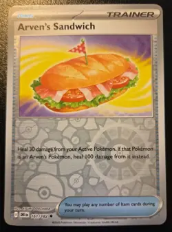 Arven's Sandwich 161/182 Reverse Holo Uncommon Destined Rivals Pokemon TCG - Image 1