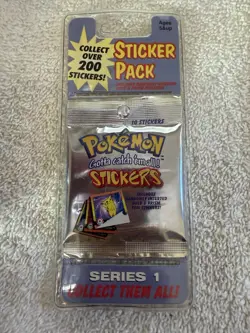 NEW VINTAGE RARE Pokemon stickers 1999 Series 1 Factory Sealed Pack - Image 1