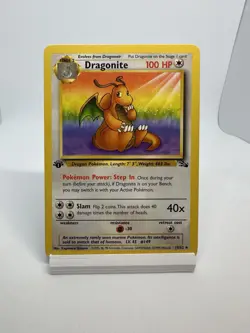 Dragonite 19/62 1st Edition Regular Rare Fossil Unlimited Pokemon TCG - Image 1