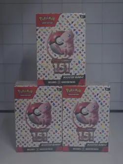 3 Pokemon TCG Scarlet and Violet 151 Booster Bundle Set 820650853210 - Image 1
