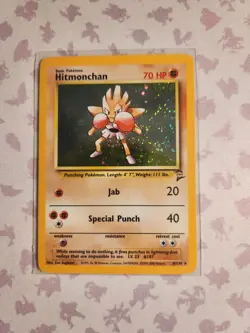 Hitmonchan 8/130 Holo Base Set 2 Pokemon TCG - Image 1