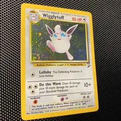 Pokemon TCG Wigglytuff Base Set 2 19/130 Unlimited Holo Rare LP w/ SWIRL 🌀 - Image 3