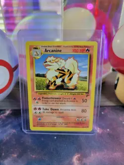 Arcanine 33/130 Pokemon TCG Base Set 2 Regular Uncommon LP - Image 1