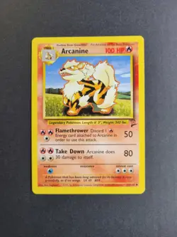 Arcanine 33/130 Pokemon TCG Base Set 2 Regular Uncommon LP - Image 2