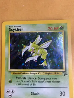Scyther 17/130 Pokemon Base Set 2 Holo Rare Pokemon TCG - 219 - Image 3