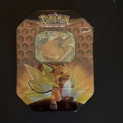 Pokemon Raichu GX - Hidden Fates Tin - 4 Packs + Promo Factory Sealed NEW 820650804816 - Image 1