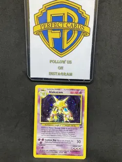 POKEMON BASE SET 2 ALAKAZAM HOLO 1/130 LP- - Image 1