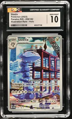STEELIX Paradox Rift Illustration Rare #208 CGC 10 Pokemon [Nostalgium] - Image 1