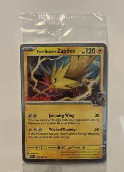 (SEALED) Team Rocket's Zapdos 070/182 Pokemon Destined Rivals GameStop Promo NM - Image 2
