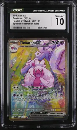 TINKATON EX Paldea Evolved Special Illustration Rare #262 CGC 10 Pokemon - Image 1