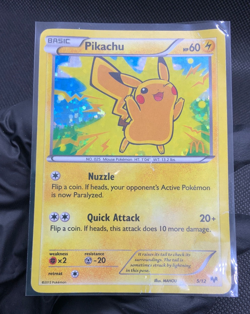 Pokemon Pikachu #5/12 Holographic Rare Mcdonalds Pokemon 2013 - Image 4