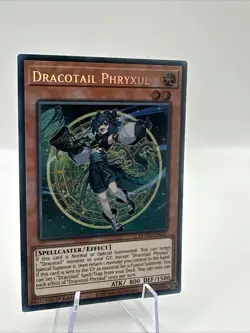 Yu Gi Oh Doom of Dimensions Dracotail Phryxul 1st ED NM Secret Rare DOOD-EN023 - Image 3