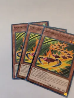 Yugioh Speedroid Terrortop X3 Common LED8-EN009 1st Near Mint Playset - Image 1