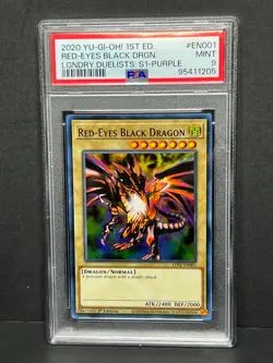 2020 Yu-Gi-Oh Lgdr Duelists S1 Purple Red-Eyes-Black Dragon #EN001 PSA 9 - Image 1