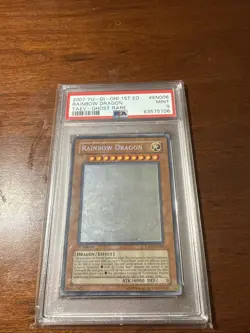 YuGiOh Rainbow Dragon (Ghost Rare) TAEV-EN006 Tactical Evolution 1st Ed PSA 9 - Image 4