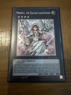 Yugioh Minerva, The Exalted Lightsworn BLLR-EN044 Secret Rare 1st Edition - Image 1