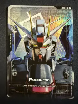 Gundam Card Game Newtype Rising Freedom Gundam Foil Resource R-008 C+ NM - Image 1