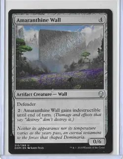 MTG Amaranthine Wall Dominaria (DOM) Uncommon Magic Card #218/269 Unplayed - Image 1