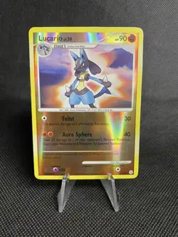 Lucario Reverse Holo Rare Diamond and Pearl 6/130 MP Pokemon Card - Image 1