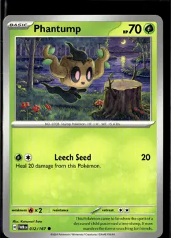 Pokemon Phantump 012/167 Twilight Masquerade Non Holo Common 5 Card Lot - Image 1