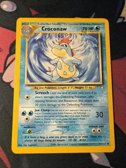Pokemon TCG Croconaw Neo Genesis Unlimited Uncommon Card 31/111 Regular - Image 1