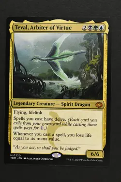 Magic The Gathering: Teval Arbiter of Virtue - TDM - NM Unplayed MTG - Image 1
