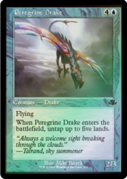 Peregrine Drake 292 Retro Frame Dominaria Remastered Foil MTG Common - Image 1