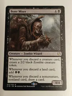 Bone Miser Commander 2019 Rare #15/302 MTG English Regular Near Mint NM - Image 1