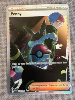 Penny 239/091 Pokemon Paldean Fates Special Illustration Rare Full Art Holo NM/M - Image 1