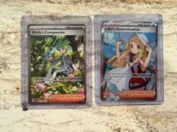 Pokemon Mega Evolution Lillie’s Determination #169 & Wally’s Compassion #186 SIR - Image 1