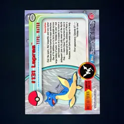 Topps Pokemon TV Animation Edition Series 3 Rainbow Holo Foil #131 Lapras - Image 2