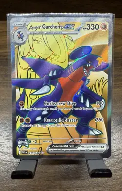 Pokemon TCG Cynthia's Garchomp EX 215/182 Destined Rivals Ultra Rare - Image 1