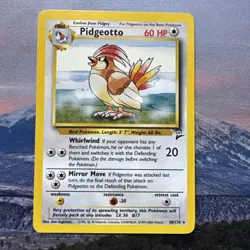 Pokemon TCG Pidgeotto 28/130 Base Set 2 MP - Image 1