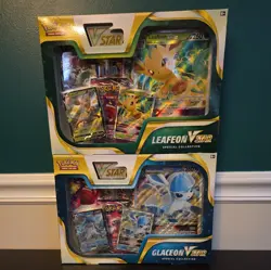 Pokemon TCG Glaceon & Leafeon VSTAR Special Collection Box SET - Factory Sealed - Image 1