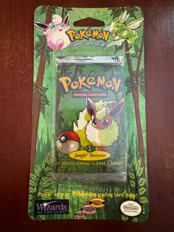 1999 Pokemon Jungle Booster Pack Blister - Flareon Art - Factory Sealed - WOTC V - Image 1