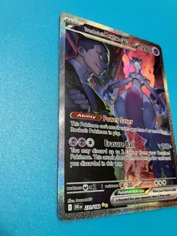 Pokemon Mewtwo EX TCG Team Rockets 213/182 Full Art Destined Rivals English - Image 4
