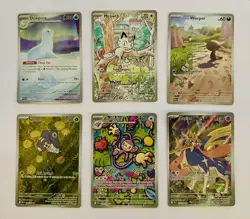 Pokemon Phantasmal Flames Lot of 6 Illustration Rare’s Meowth etc. - Image 1