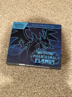 Opened Pokemon Mega Evolution Phantasmal Flames ETB Elite Trainer Box Read Read - Image 1